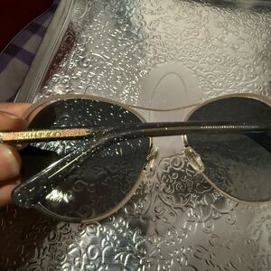 Jimmy Choo Gold and Black Sunglasses